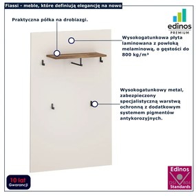 Wieszak ścienny z półką kaszmir + dąb castello A1-R78