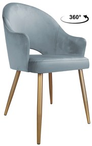 Krzesło obrotowe Velvet podstawa złota BL06