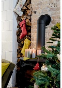 Tekstylna pończocha świąteczna Christmas Print Natural – Linen Tales