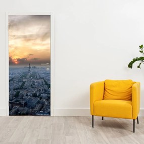 Fototapeta na drzwi - Paryż z góry (95x205cm)