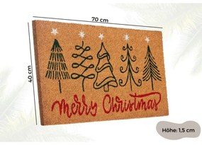 Wycieraczka z włókna kokosowego ze świątecznym motywem 40x70 cm Merry Christmas – Hanse Home