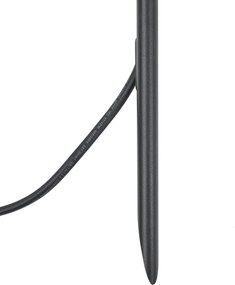 Reflektor wbijany czarny 40 cm z LED, regulowany IP65, z przewodem i wtyczką - Carl