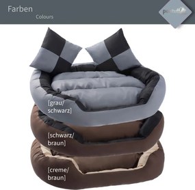 Petstuff Legowisko dla psa, szare / czarne, 75 x 80 x 20cm