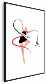 Plakat Gimnastyka artystyczna 40x60 cm z ramą czarną z marginesem ARTGEIST B