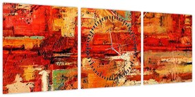 Obraz muralu (z zegarem) (90x30 cm)