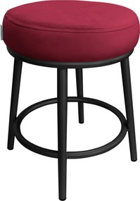 Taboret Ben tkanina Welur stelaż metalowy STOŁEK LOFT : Kolor Stelaża - Czarny , Kolor tkaniny - VELVET - MG31, Typ tkaniny - Velvet