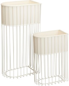 Zestaw 2 metalowych kwietników stojących SOFT FORM