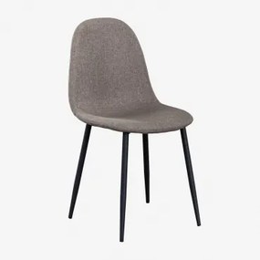 Krzesło Do Jadalni Tapicerowane Glamm Negro & Pościel Grey Taupe - Sklum