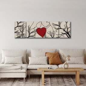 Obraz - Zakochana para (170x50 cm)