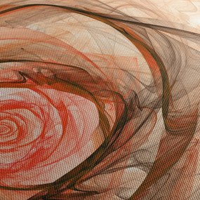Obraz - Róża w artystycznym duchu (z zegarem) (90x30 cm)