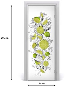 Naklejka na drzwi do domu samoprzylepna Limonki