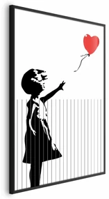 Plakat Pocięty Banksy 29,7x42 cm z ramą czarną bez marginesu ARTGEIST B