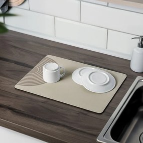 Beżowa gumowa podkładka do naczyń 40x30 cm Dima – Wenko