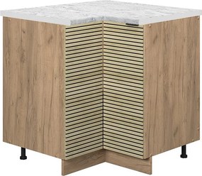 Szafka narożna panel dębowy 80.5x60x82 fame-line