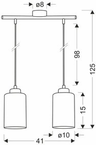 Nowoczesna podwójna lampa wisząca - D275-Evel