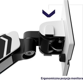 Uchwyt regulowany na monitor 49 cali LED RGB Diablo X-Arm, biało-czarny