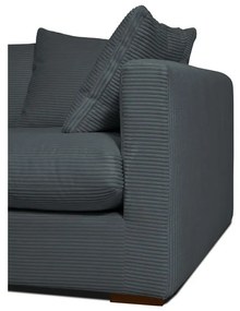 Szara sztruksowa sofa 266 cm Comfy – Scandic