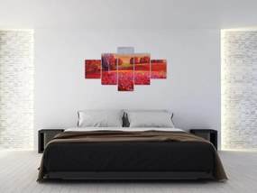 Obraz czerwonego krajobrazu (125x70 cm)