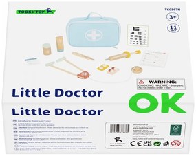 Tooky toy drewniany zestaw małego lekarza doktora w walizce z akcesoriami