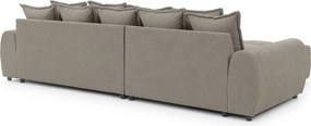 Szarobrązowy narożnik (lewostronny/z szezlongiem) Albane – Ropez