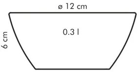 Tescoma Porcelanowa miska Crema 12 cm, 300 ml