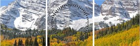 Obraz - Maroon Peak (z zegarem) (90x30 cm)