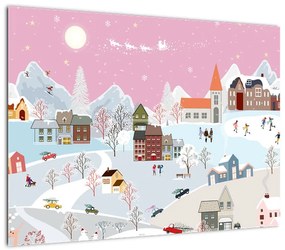 Obraz na szkle - Magiczna zima (70x50 cm)