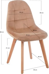 Zestaw 4 Krzese Kelen Aksamitne