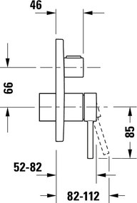 Jednouchwytowa bateria prysznicowa Duravit Circle