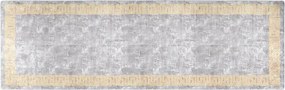 Szary stylowy dywan z greckim wzorem 80x300 cm N6-G11