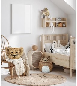 Dziecięcy kosz na zabawki z hiacyntu wodnego w naturalnym kolorze ø 35x26 cm Rabbit – Compactor