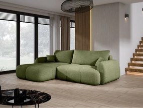 Narożnik COCO z funkcją spania, poduszkami i pojemnikiem NowOrNever 38 Zielony