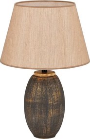 Szara/beżowa lampa stołowa z tekstylnym kloszem (wysokość 46 cm) Yakamoz – Opviq lights