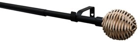 Rozciągalny zestaw 16/19 mm Theta czarny matowy,120–210 cm