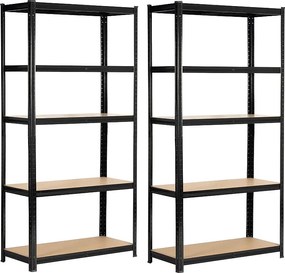 2x REGAŁ METALOWY 90x40x180 CZARNY