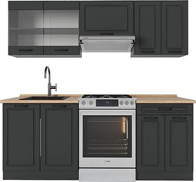 Aneks kuchenny antracytowy dom wiejski/antracyt 200x60x81.6 r-line