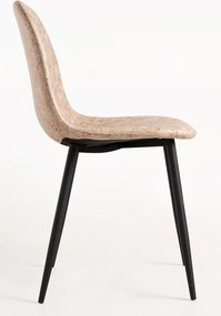 Zestaw 4 Krzese Black Teok Ekoskóra