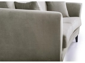 Beżowa aksamitna sofa Scandic Eden, 165 cm