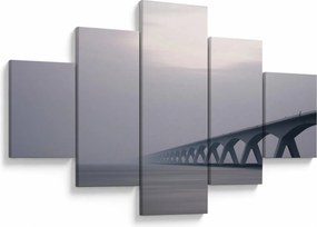 Obraz mostu we mgle (125x70 cm)