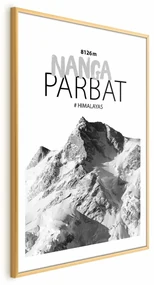 Plakat Nanga Parbat 21x30 cm z ramą złotą z marginesem ARTGEIST B