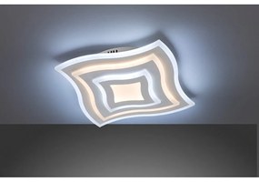 Biała metalowa lampa sufitowa LED ze zdalnym sterowaniem i ściemniaczem 43x43 cm Gorden – Fischer &amp; Honsel