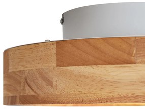 Lampa sufitowa w stylu skandynawskim drewno 30cm z LED ściemnialna - PeckerSkandynawski Oswietlenie wewnetrzne