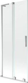 Mexen Velar L parawan nawannowy 2-skrzydłowy rozsuwany 80 x 150 cm, transparent, chrom - 896-080-003-01-01