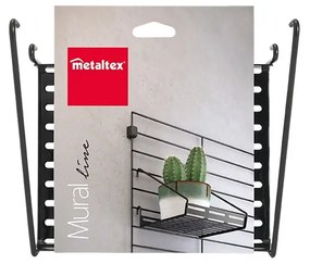 Czarny metalowy komponent – półka 18x15 cm Mural – Metaltex