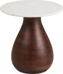 Okrągły stolik z marmurowym blatem ø 40 cm Heide – House Nordic