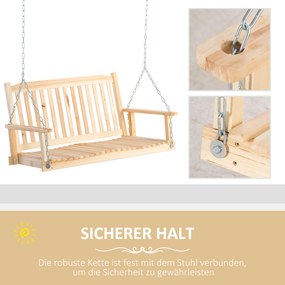 Outsunny huśtawka ogrodowa dla 2 osób 117 cm 69 cm x 60 cm