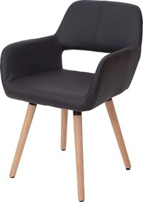 Krzesło do jadalni MCW-A50 II,  imitacja skóry, brązowe, jasne nogi