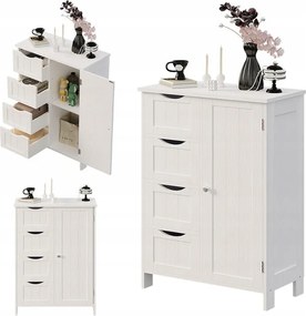 Szafka regał komoda łazienka przedpokój loft 3 szuflady biała wysoka 80 cm