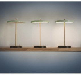 Jasnozielona lampa stołowa LED ze ściemniaczem i metalowym kloszem (wysokość 31 cm) Asteria Move – UMAGE