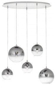 Redo 01-2079 - Żyrandol na lince BOWL 5xE27/42W/230V dymny